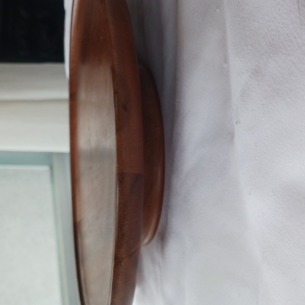 10" Round Arjun Wood Pedestal. Threshold brand.